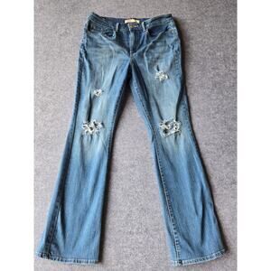 Levi Strauss Jeans Women's, Signature Boot Cut, Mid-rise, Distressed, Size 10